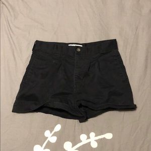 Pleated Twill Shorts
